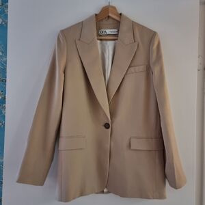Zara beige blazer XS